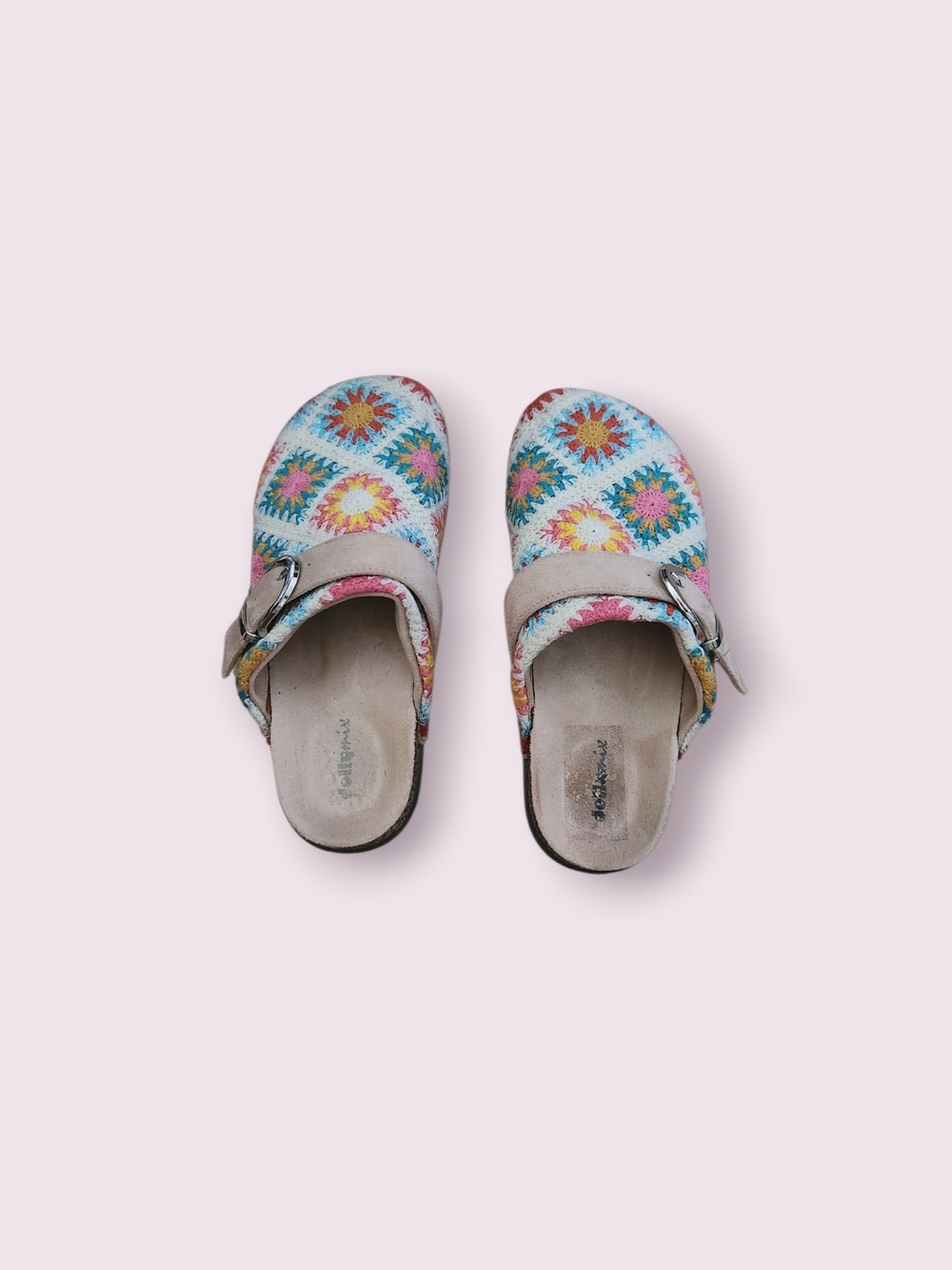 Colorful Crochet Pattern Slip On Clogs - Picture 3 of 3